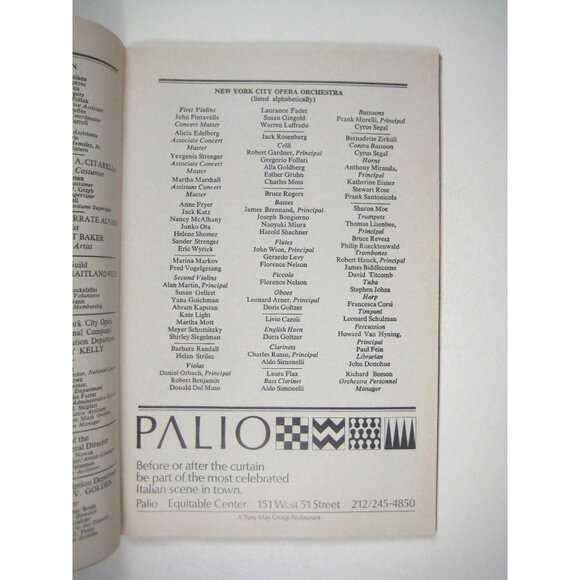 Casanova NY City Opera Program 1987 Season Timothy Nolen Lisbeth Lloyd - Picture 3 of 6